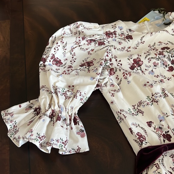 ANTONIO MELANI x NICOLA BATHIE EMILIA FLORAL PRINT DROP WAIST DRESS. - Picture 10 of 14